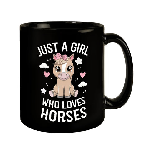 Just a girl love horses Tasse Pferd Sterne Herzen