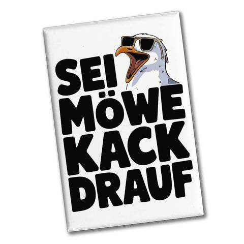 Möwe Sonnenbrille kack drauf Souvenir Magnet für Möwenfans