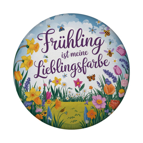 Frühlingswiese Magnet - Frühling ist meine Lieblingsfarbe