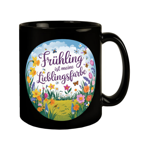 Frühlingswiese Tasse - Frühling ist meine Lieblingsfarbe