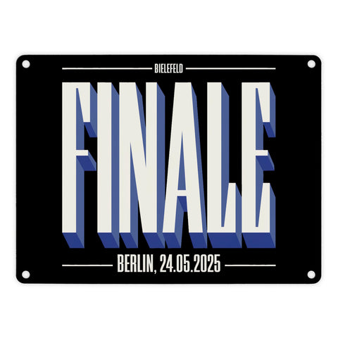 FINALE 2025 Bielefeld Metallschild in 15x20 cm für das Pokalfinale in Berlin