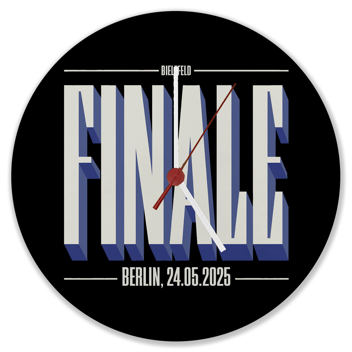 FINALE 2025 Bielefeld Wanduhr für das Pokalfinale in Berlin