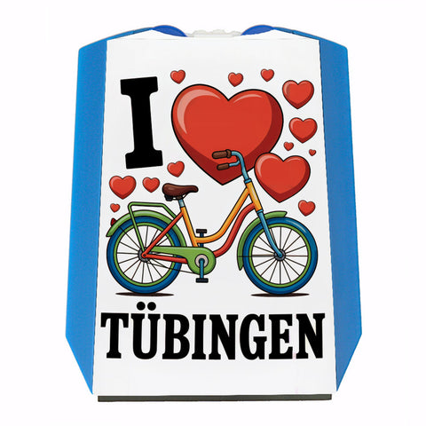 I love Tübingen Fahrrad Parkscheibe weiß