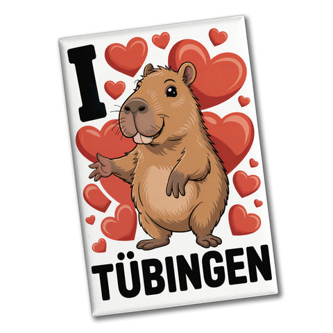 I love Tübingen Capybara Souvenir Souvenir Magnet