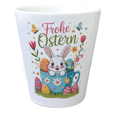 Frohe Ostern Blumentopf mit Hase
