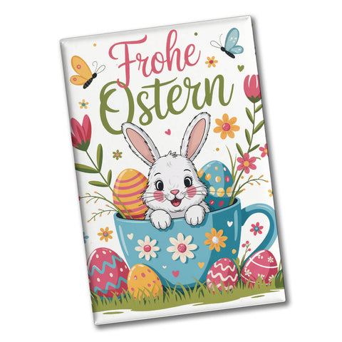 Frohe Ostern Souvenir Magnet mit Hase