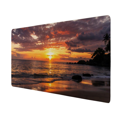 Sonnenuntergang am Meer Schreibtischunterlage 69x31cm XXL Mauspad
