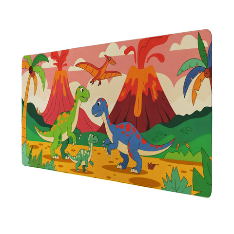 Dinosaurier Vulkan Landschaft Schreibtischunterlage 69x31cm XXL Mauspad