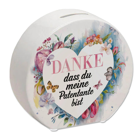 Danke Patentante Spardose Herz Danksagung