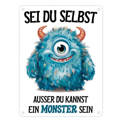 Sei du selbst außer du kannst ein Monster sein Metallschild in 15x20 cm