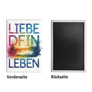 Liebe dein Leben Souvenir Souvenir Magnet Aquarell Design