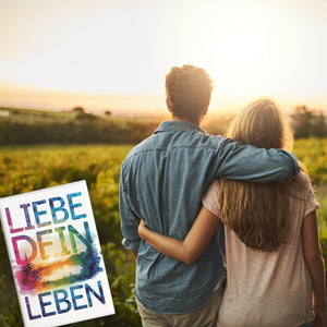 Liebe dein Leben Souvenir Souvenir Magnet Aquarell Design