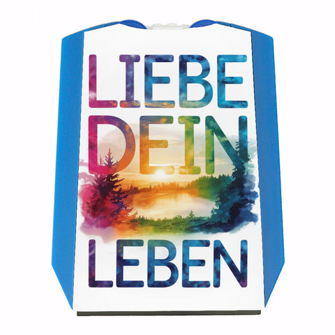 Liebe dein Leben Parkscheibe Aquarell Design