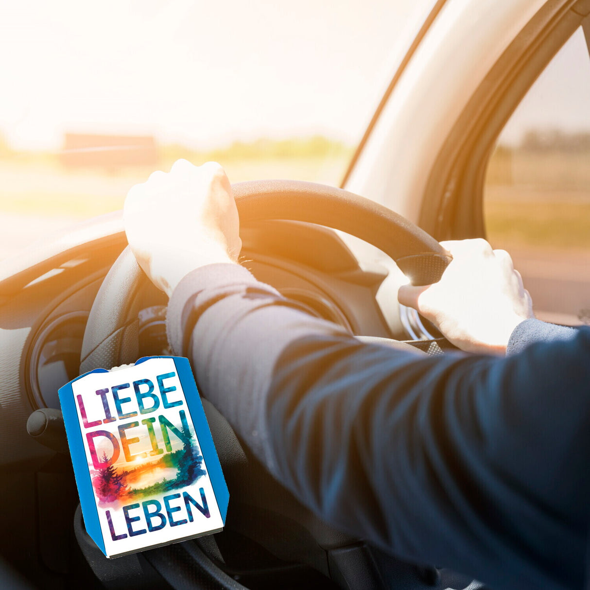 Liebe dein Leben Parkscheibe Aquarell Design