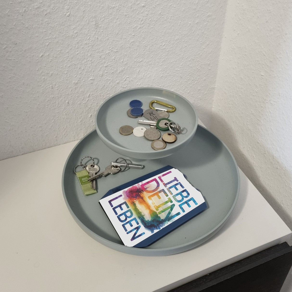 Liebe dein Leben Parkscheibe Aquarell Design
