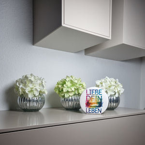 Liebe dein Leben Spardose Aquarell Design