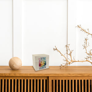 Liebe dein Leben Spardose Aquarell Design
