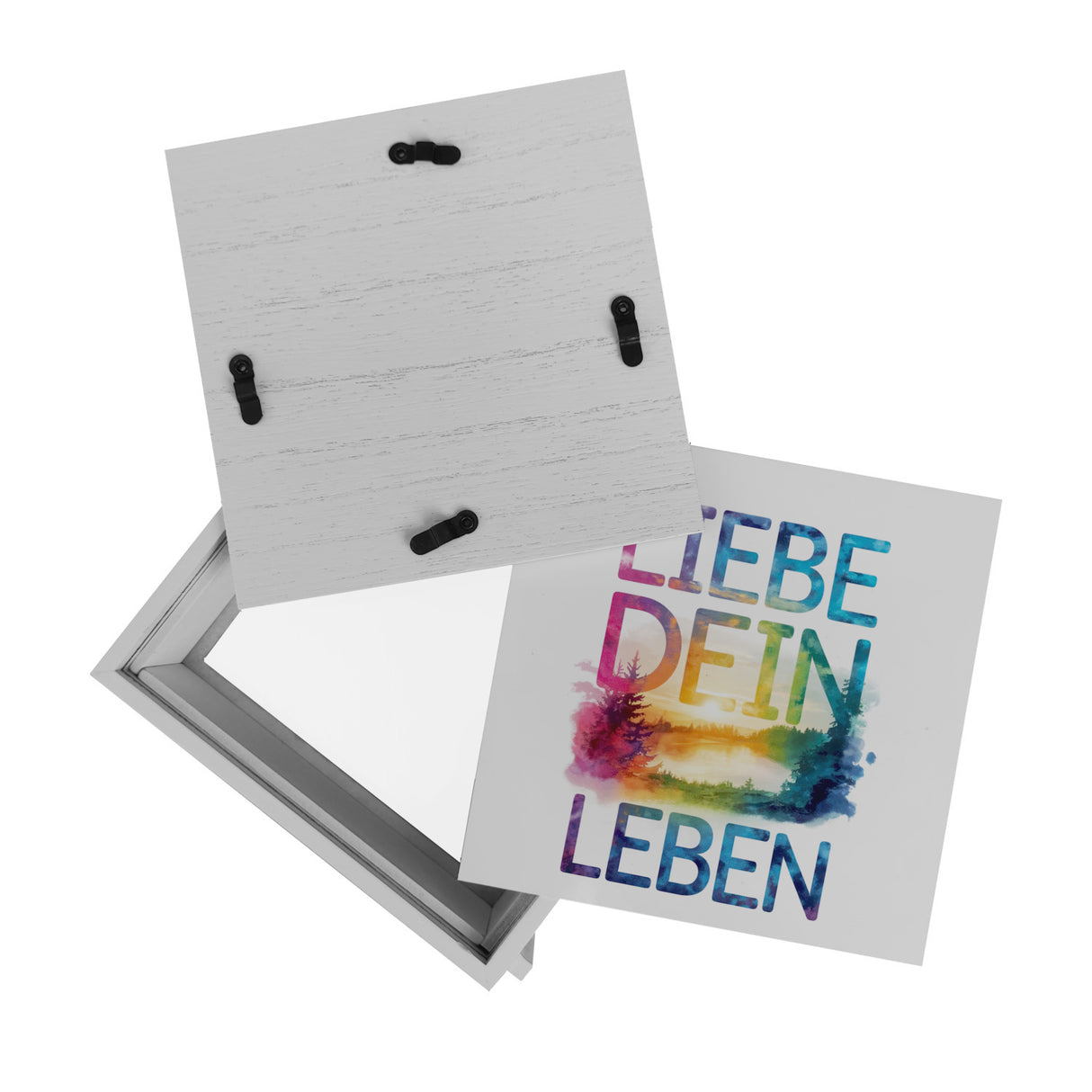 Liebe dein Leben Spardose Aquarell Design