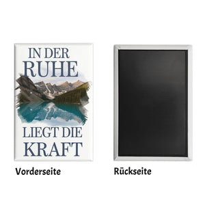 Ruhe ist Kraft Souvenir Souvenir Magnet See und Berglandschlaft