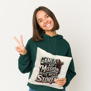 Gamer auf Mission Kissen Bitte nicht stören