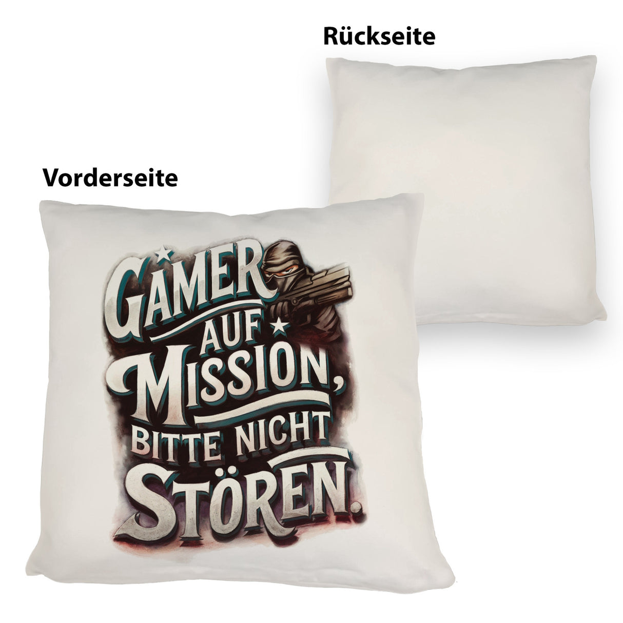 Gamer auf Mission Kissen Bitte nicht stören