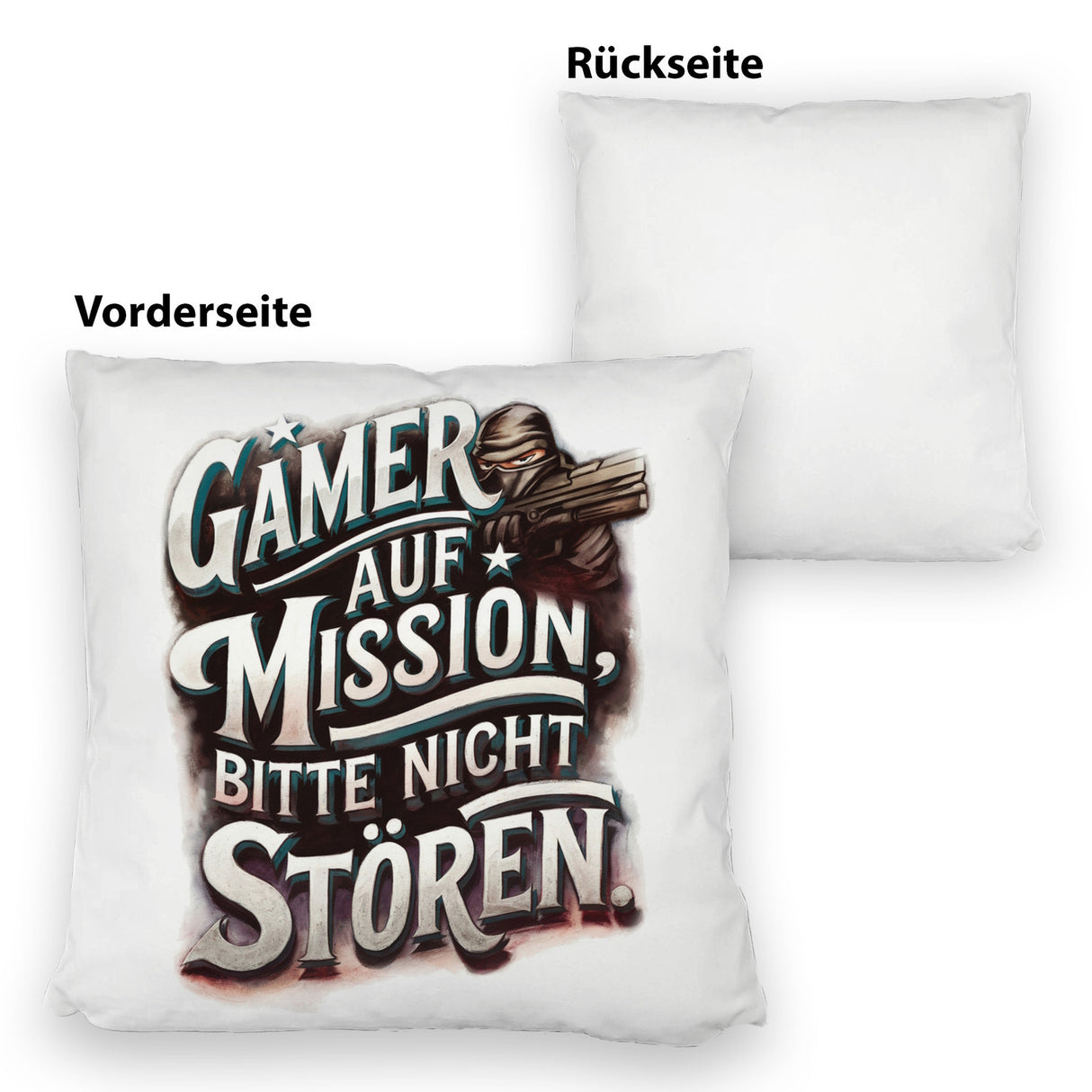 Gamer auf Mission Kissen Bitte nicht stören
