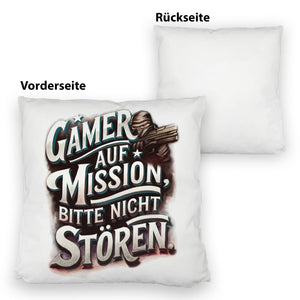 Gamer auf Mission Kissen Bitte nicht stören