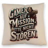 Gamer auf Mission Kissen Bitte nicht stören