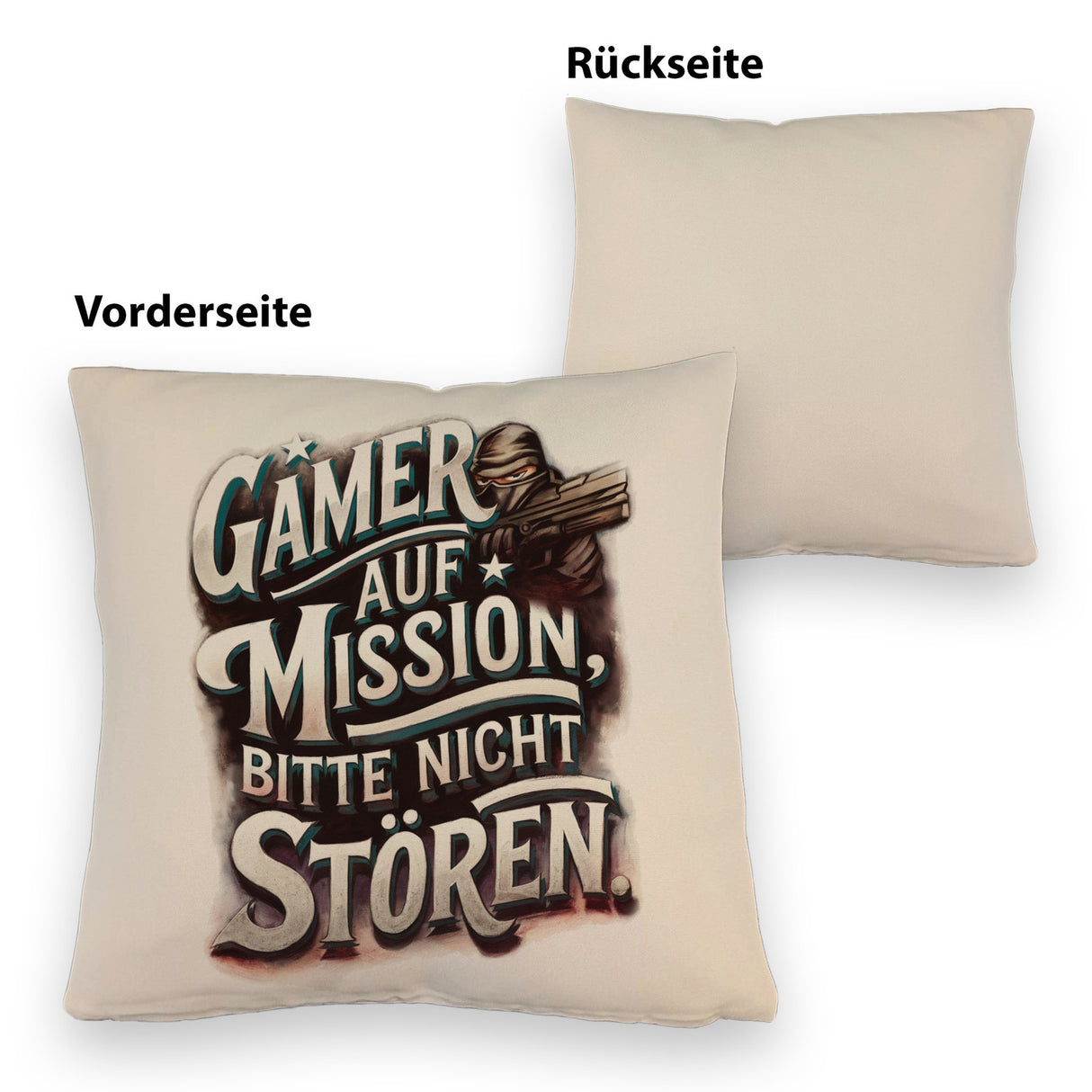 Gamer auf Mission Kissen Bitte nicht stören