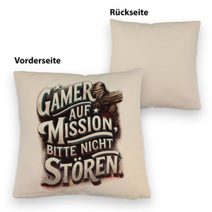 Gamer auf Mission Kissen Bitte nicht stören