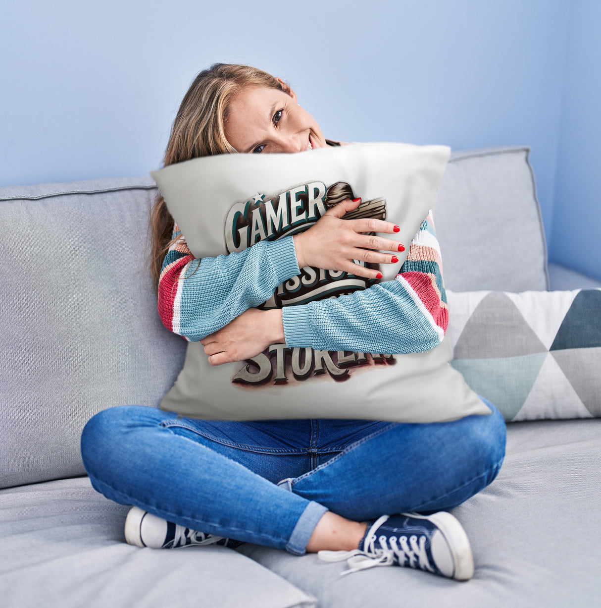 Gamer auf Mission Kissen Bitte nicht stören
