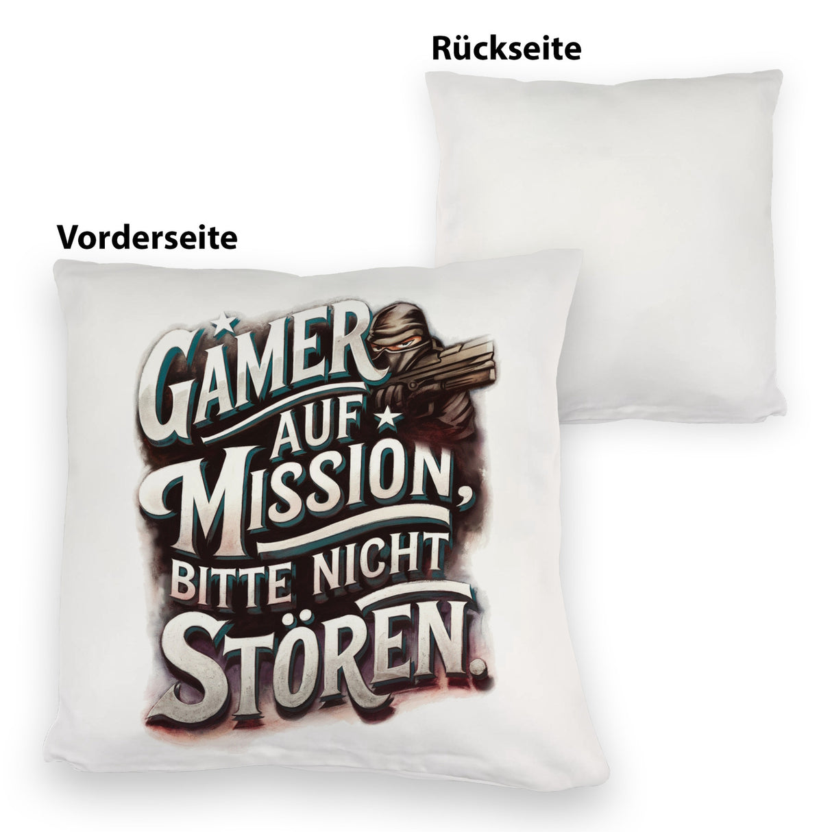 Gamer auf Mission Kissen Bitte nicht stören