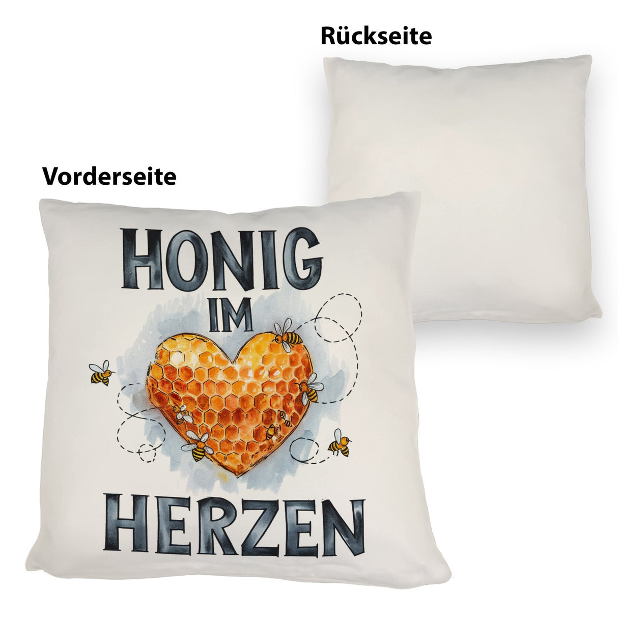 Honig im Herzen Kissen Herz Honigwaben