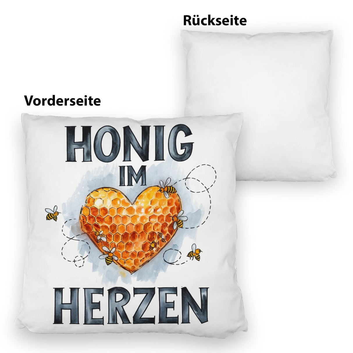 Honig im Herzen Kissen Herz Honigwaben