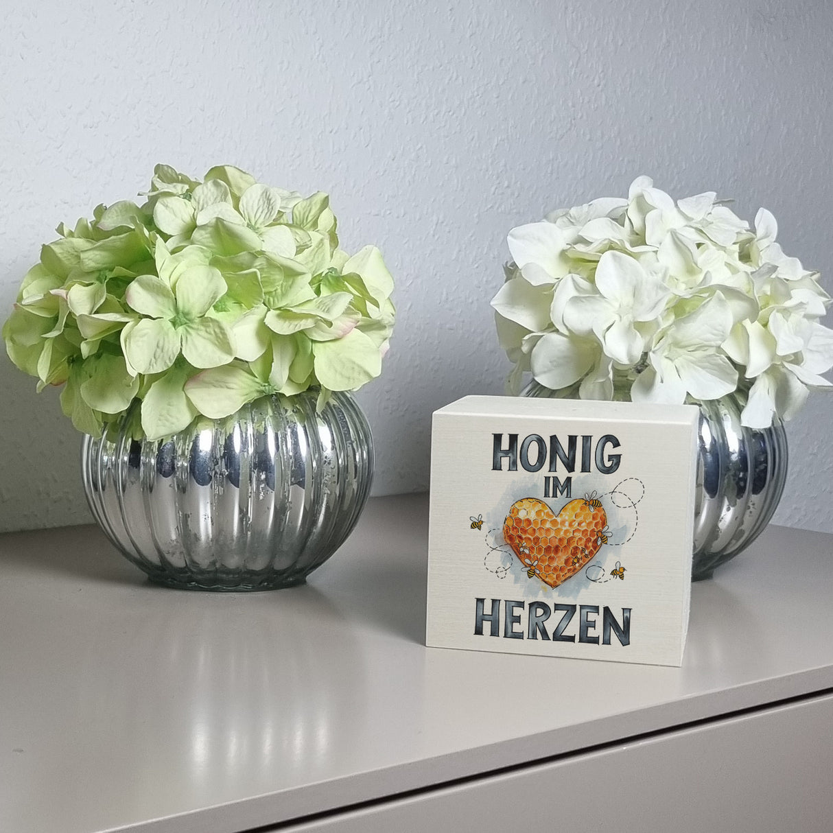 Honig im Herzen Spardose Herz Honigwaben