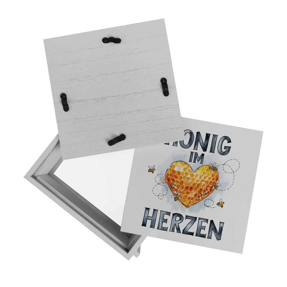Honig im Herzen Spardose Herz Honigwaben