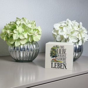 Wo Liebe wächst Spardose Blühender Baum