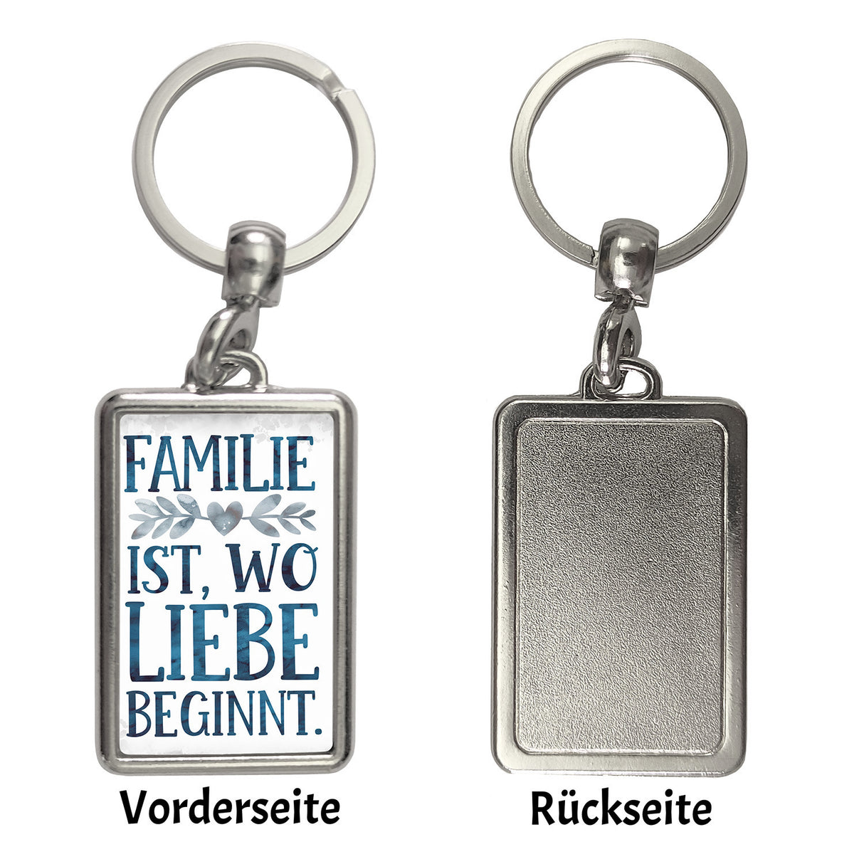 Familie ist, wo Liebe beginnt Schlüsselanhänger