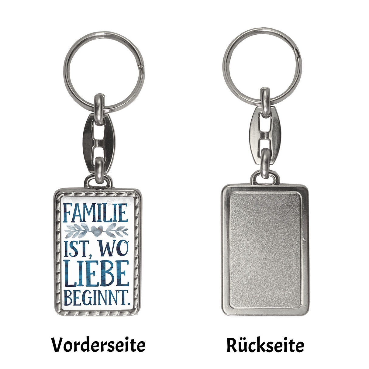 Familie ist, wo Liebe beginnt Schlüsselanhänger