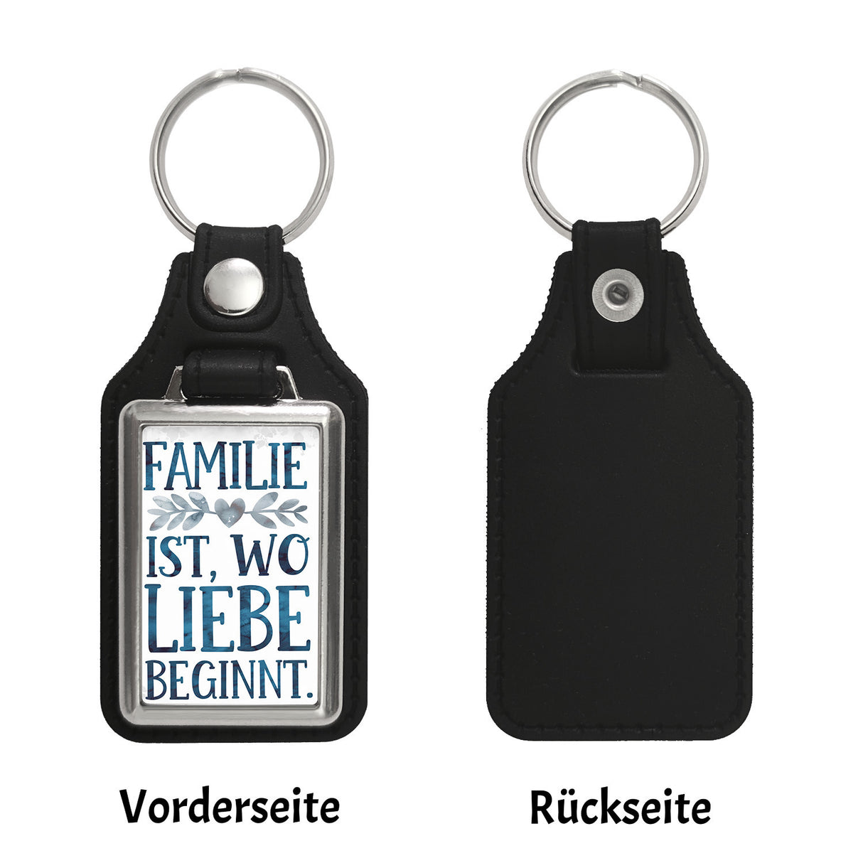 Familie ist, wo Liebe beginnt Schlüsselanhänger