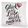 Glück ist Liebe Kissen Herz Luftballon