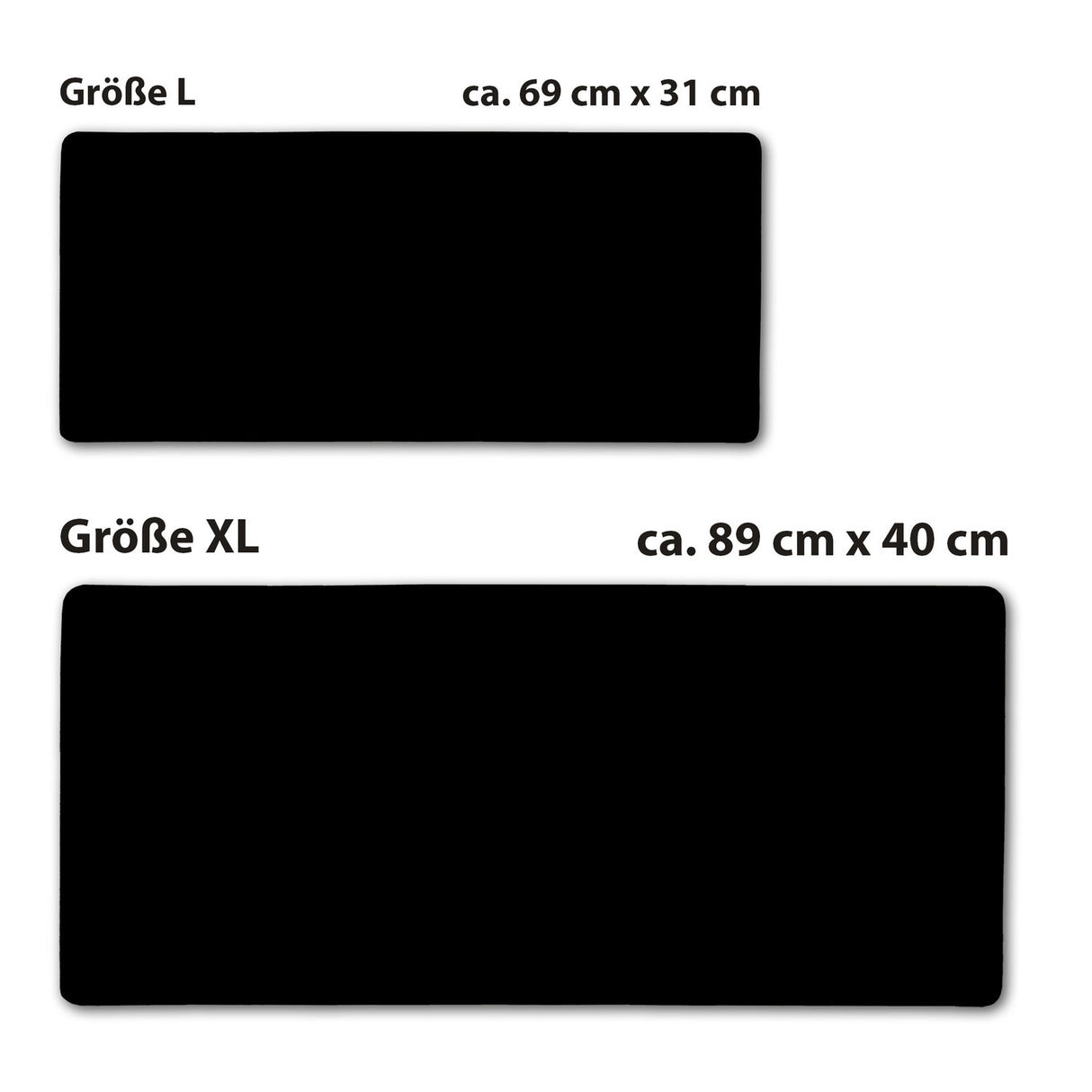 Elegante Schwarze Schreibtischunterlage 69x31cm XXL Mauspad