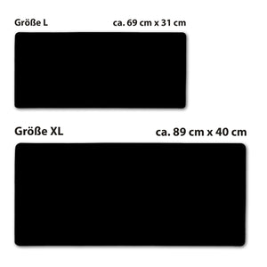 Elegante Schwarze Schreibtischunterlage 69x31cm XXL Mauspad
