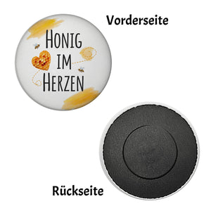 Honigwaben Bienen Magnet Honig im Herzen