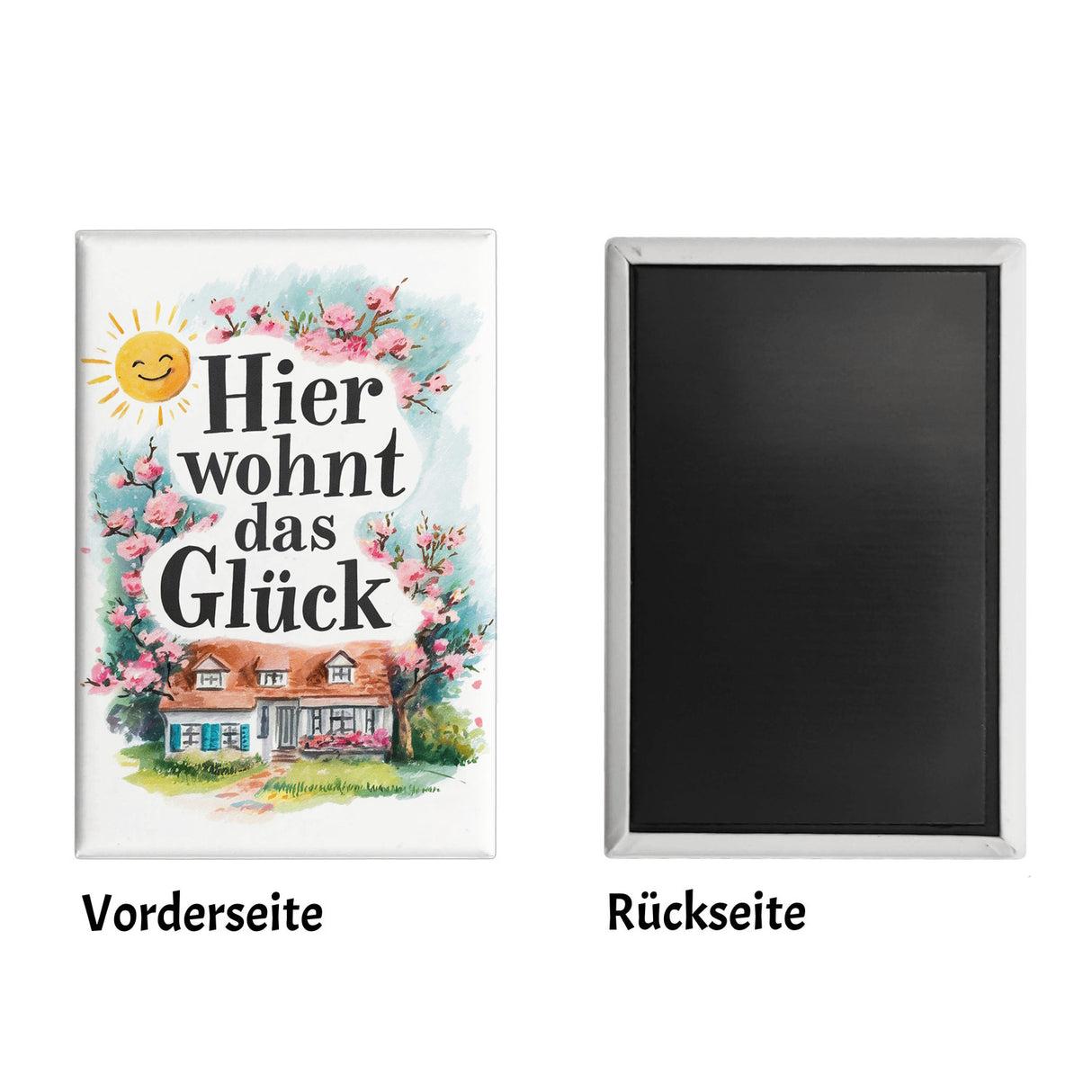 Hier wohnt Glück Souvenir Souvenir Magnet Aquarell Dekoration