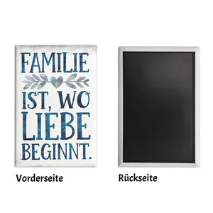 Familie ist, wo Liebe beginnt Souvenir Souvenir Magnet