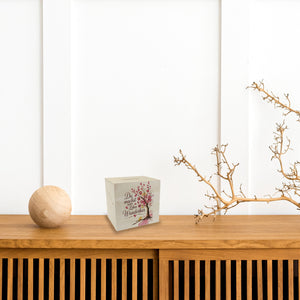 Du machst unser Leben wunderbar Spardose Baum mit Blumen