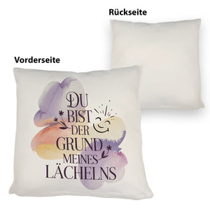 Grund meines Lächelns Kissen Blumen Aquarell