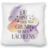 Grund meines Lächelns Kissen Blumen Aquarell