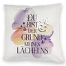 Grund meines Lächelns Kissen Blumen Aquarell